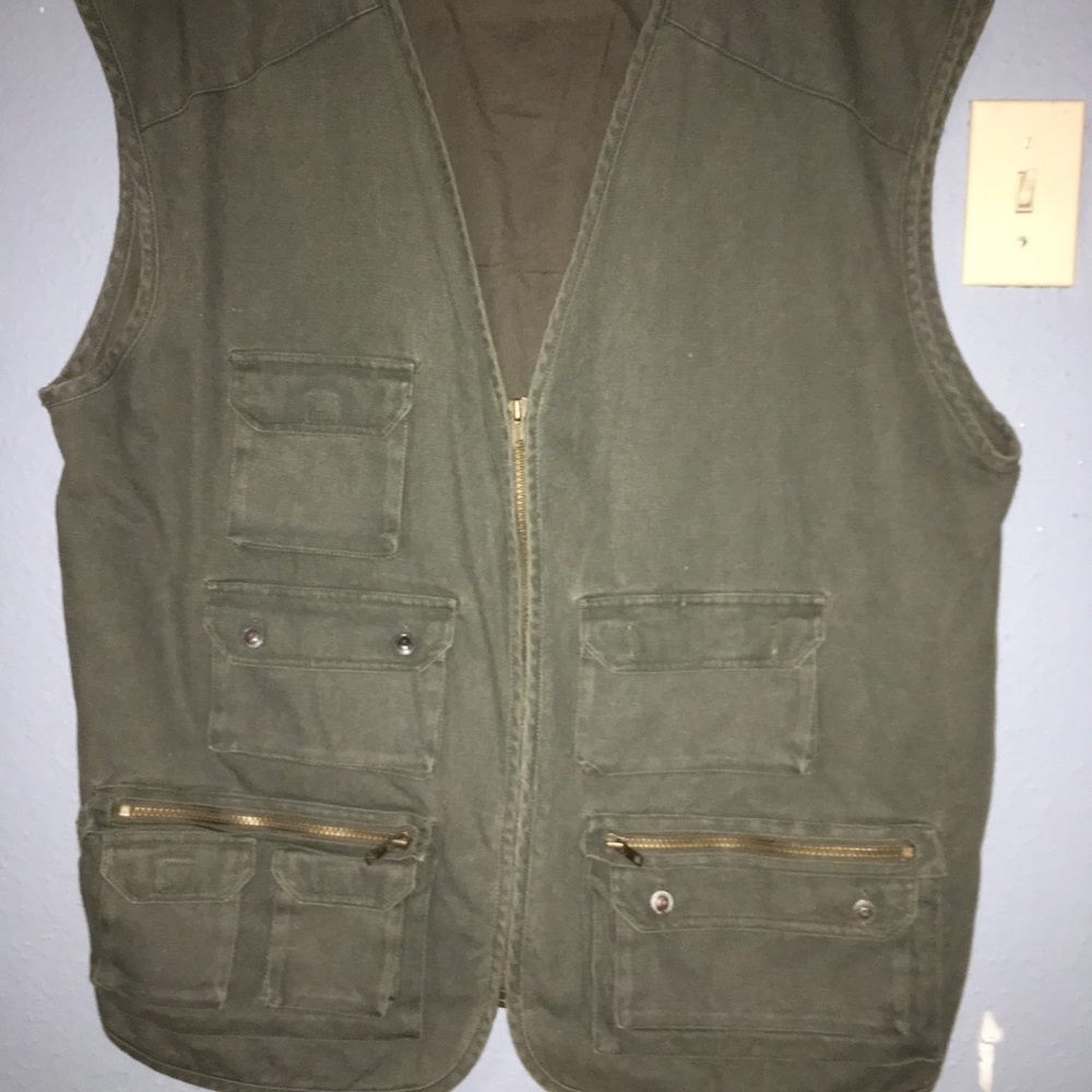 Vintage London Fog Cargo Military Vest